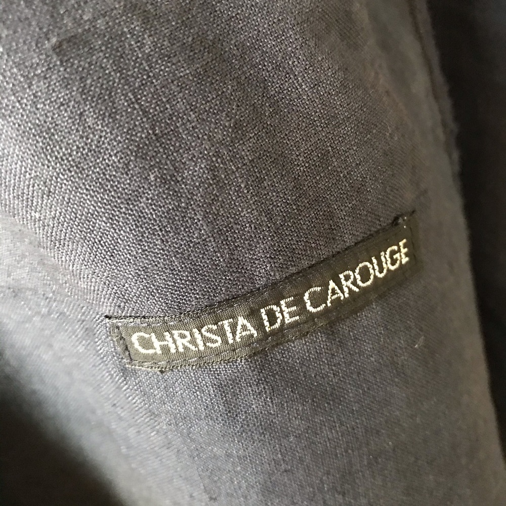 Christa De Carouge Swiss designer Navy Linen Dress
Outside seams. On Sale - Picture 4 of 4